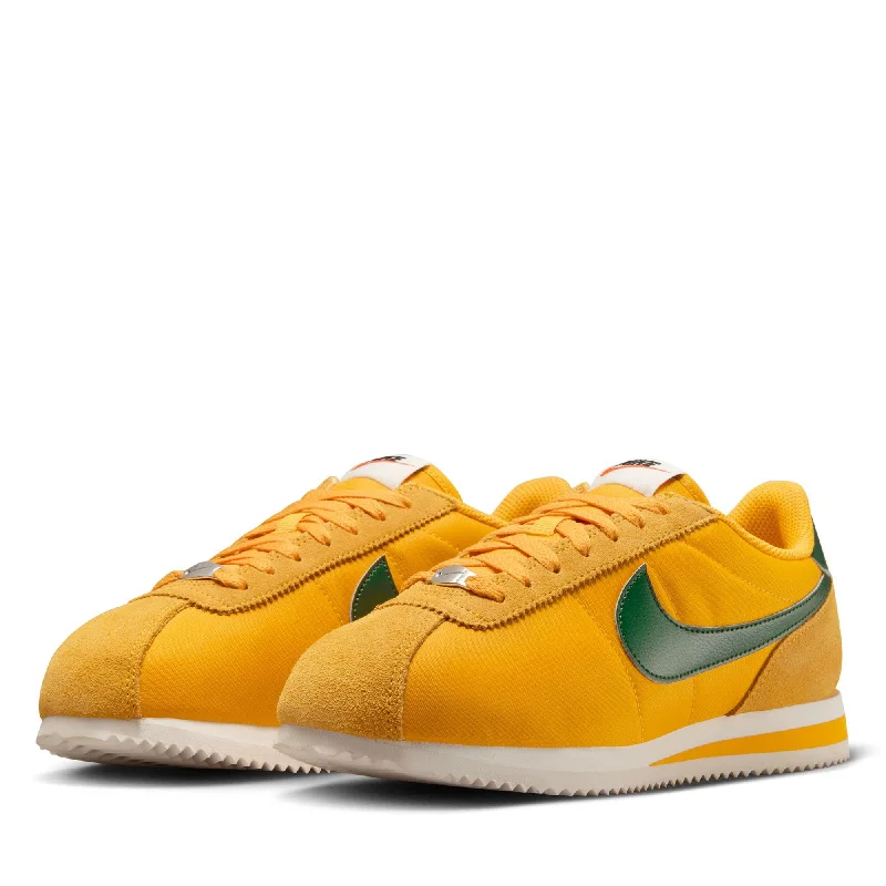 Women's Nike Cortez Textile - Yellow Ochre/Gorge Green