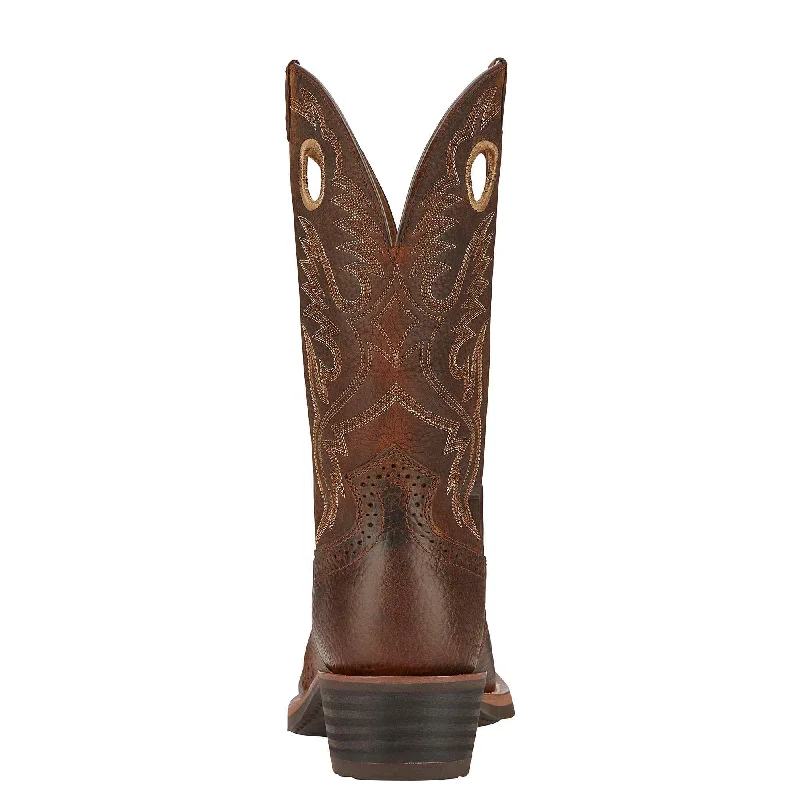 Ariat Men's Heritage Roughstock Brown Oiled Rowdy Western Boots 10002227