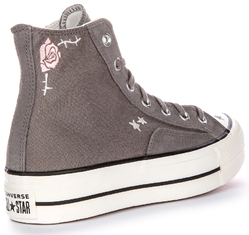 Converse All Star Lift Scribble A09165C In Grey For Women