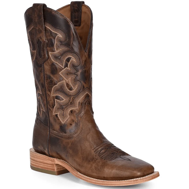 Corral Men's Moka Embroidered Wide Square Toe Western Boots A4264