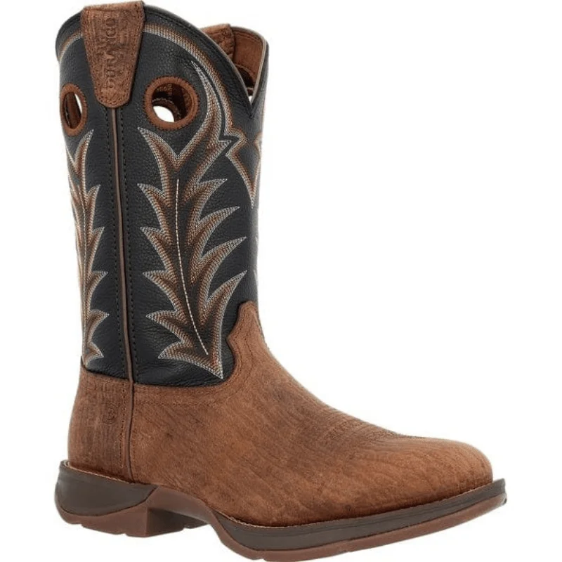 Durango Men's Rebel Oak Bark Midnight Round Toe Western Boots DDB0428