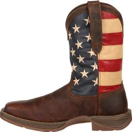 Durango Men's Rebel Patriotic American Flag Square Toe Western BootS DB5554