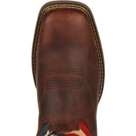 Durango Men's Rebel Patriotic American Flag Square Toe Western BootS DB5554