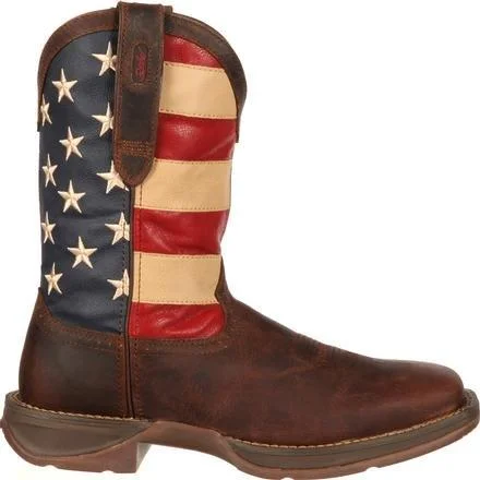 Durango Men's Rebel Patriotic American Flag Square Toe Western BootS DB5554