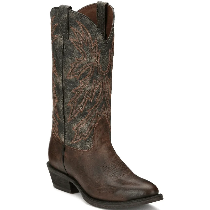 Nocona Men's Mitchell Antiqued Brown Round Toe Western Boots HR5575