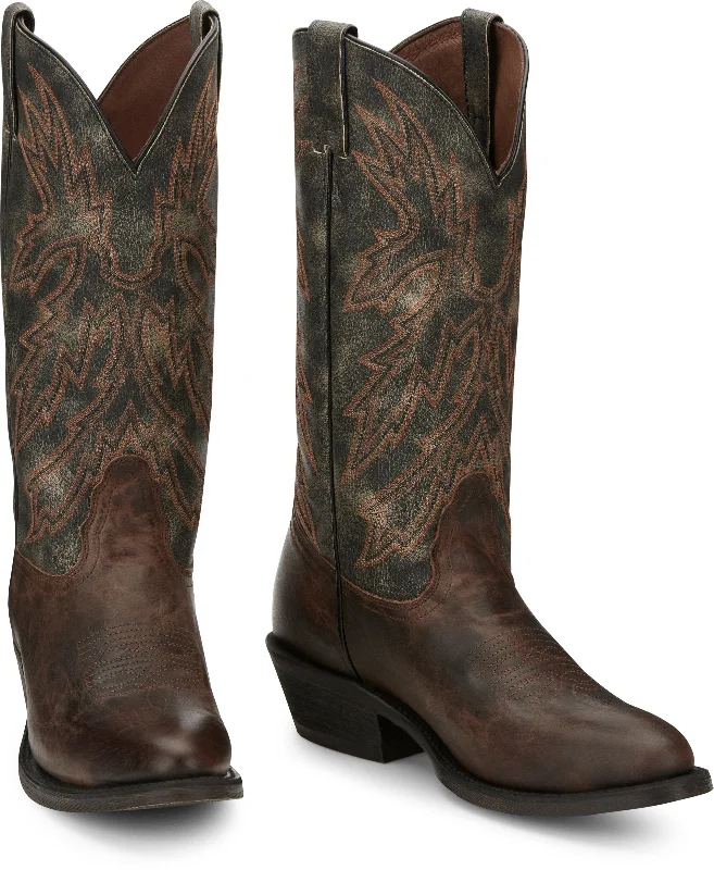 Nocona Men's Mitchell Antiqued Brown Round Toe Western Boots HR5575