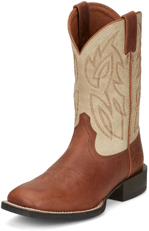 Justin Men's Canter Whiskey Brown Square Toe Western Boots SE7511