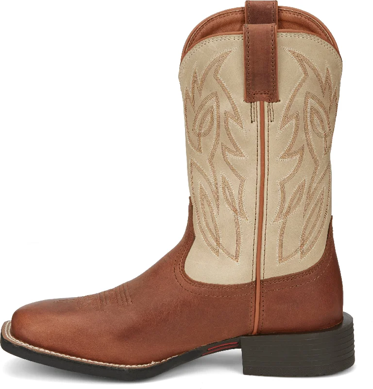 Justin Men's Canter Whiskey Brown Square Toe Western Boots SE7511