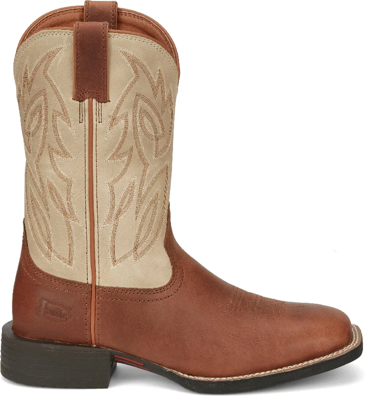 Justin Men's Canter Whiskey Brown Square Toe Western Boots SE7511