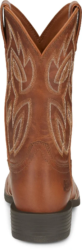 Justin Men's Rendon Cognac Round Toe Brown Western Boots SE7532