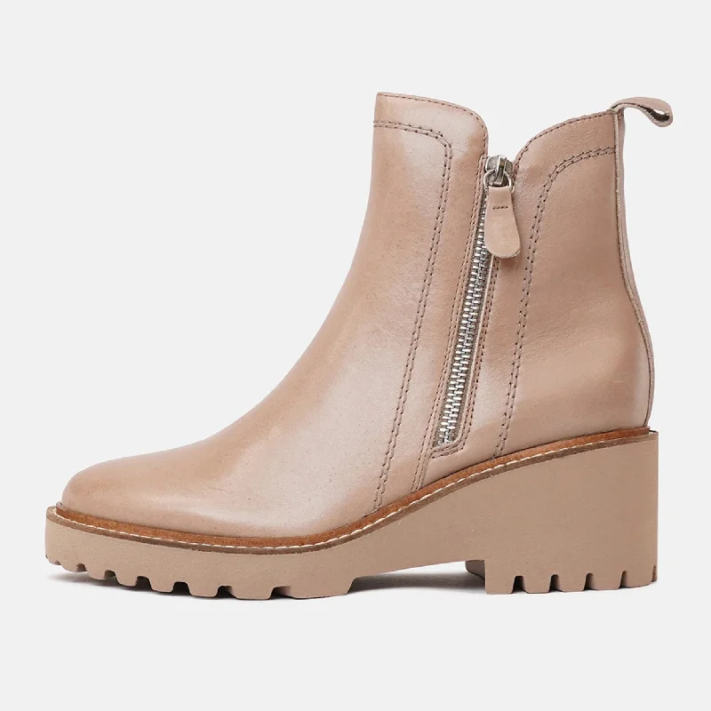 Parson Taupe Leather Ankle Boots