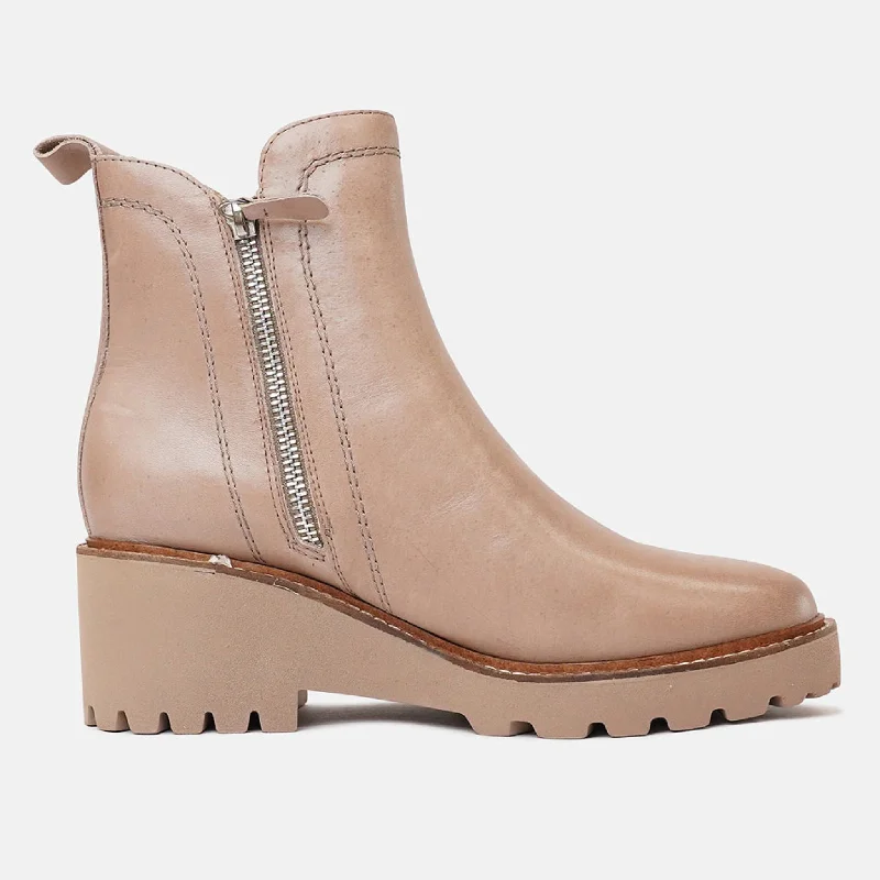 Parson Taupe Leather Ankle Boots