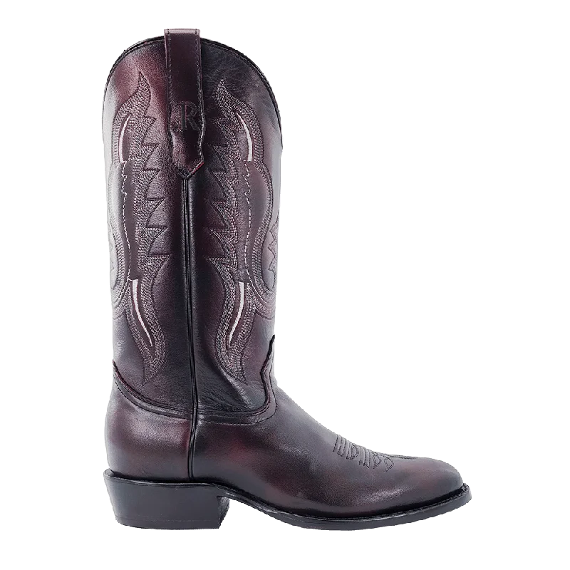 R. Watson Men's Black Cherry Brush Off Western Boots RW7008-3