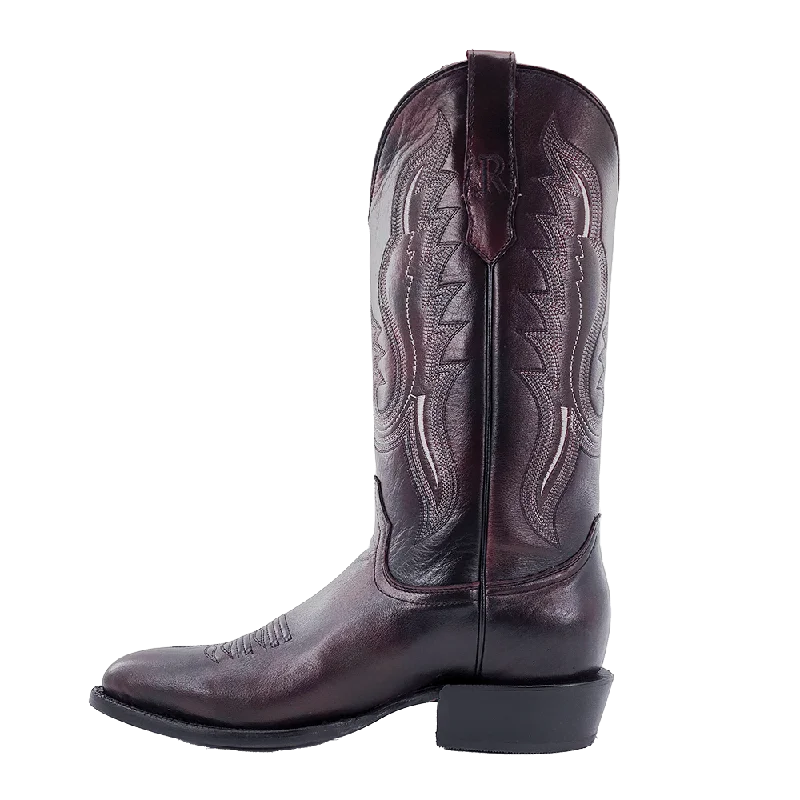 R. Watson Men's Black Cherry Brush Off Western Boots RW7008-3