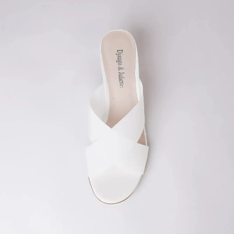 Shalin White Vinylite/Bubble Heels