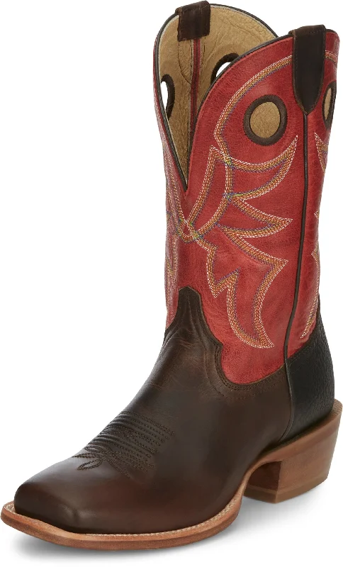 Tony Lama Men's Ronan Chocolate Brown/Crimson Western Boots SA2010