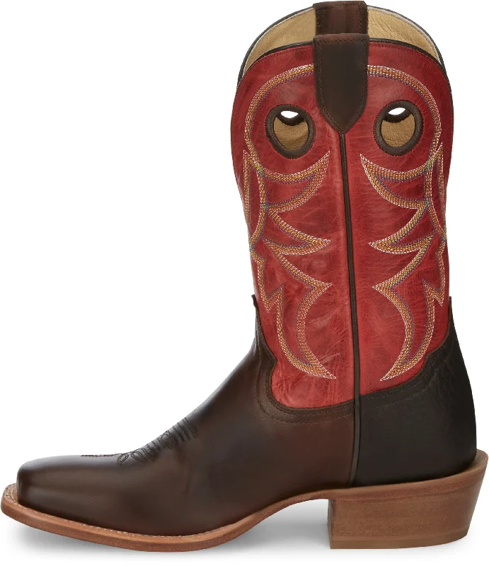 Tony Lama Men's Ronan Chocolate Brown/Crimson Western Boots SA2010