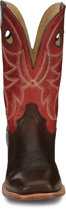 Tony Lama Men's Ronan Chocolate Brown/Crimson Western Boots SA2010