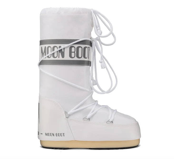 MOON BOOT Classic Nylon White Kids Boots