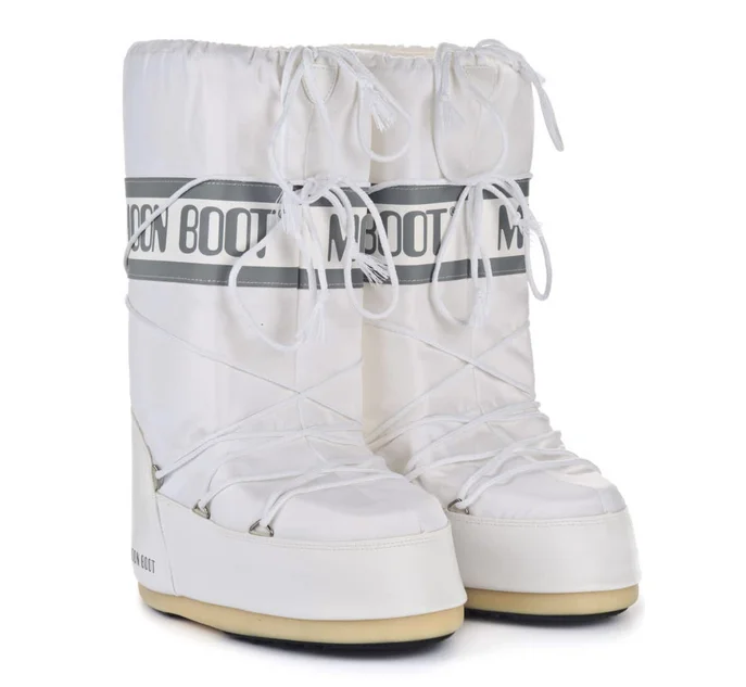 MOON BOOT Classic Nylon White Kids Boots