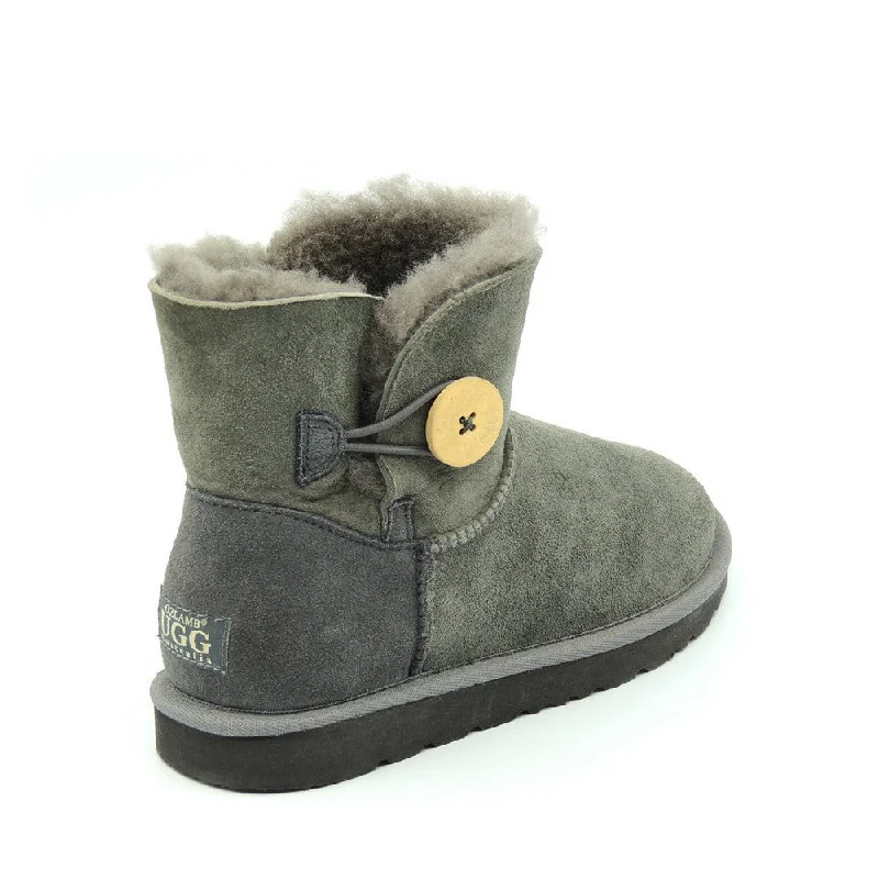 Classic One Button Ugg Boot - Grey