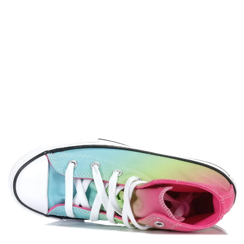 Converse CT 2V Hyper Brights Hi Triple Cyan Multi