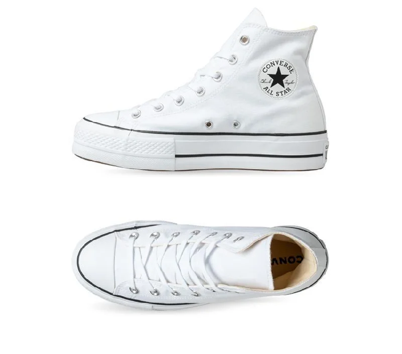 CONVERSE WOMENS CHUCK TAYLOR ALL STAR LIFT HI - WHITE/BLACK