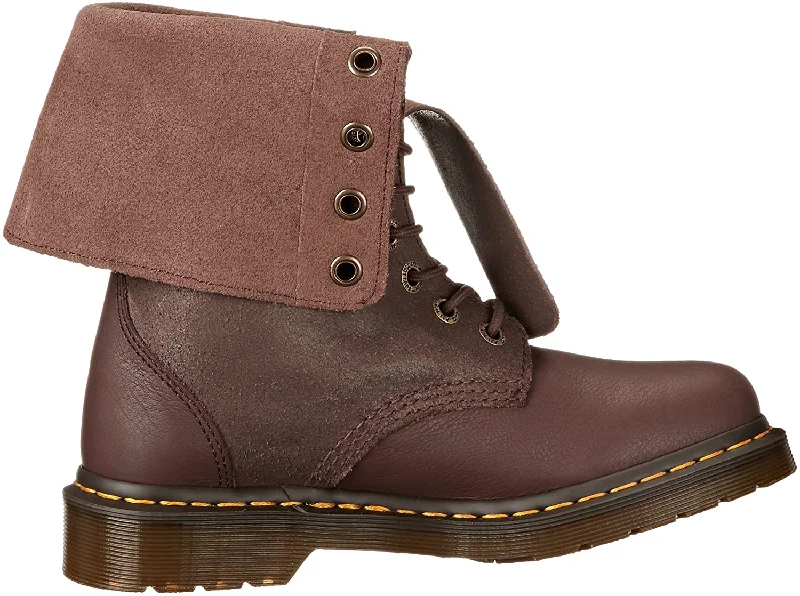 DR MARTENS HAZIL VIRGINIA DARK SUEDE - DARK BROWN