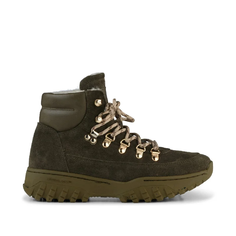 Iris Track Suede Boot (Moss)