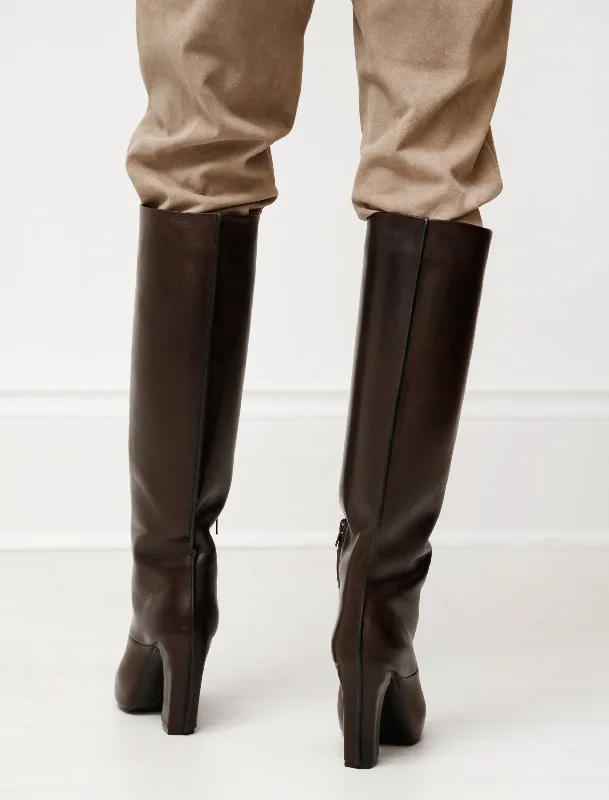 High Boots Midnight Brown