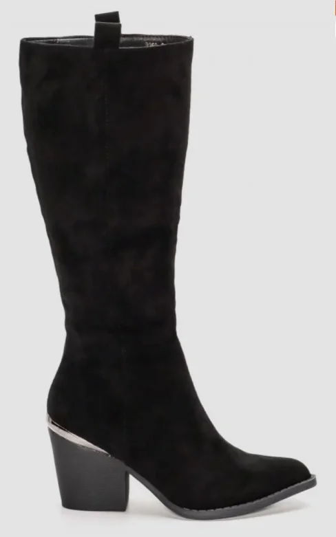 Marion Black Knee High Boots