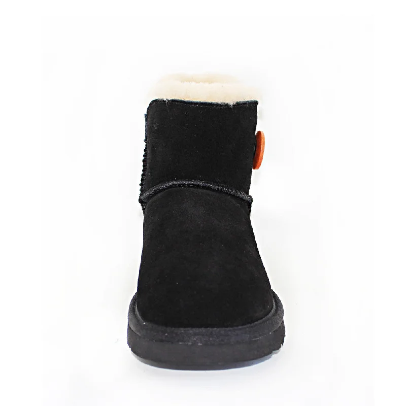 One Button Ugg Boot - Black