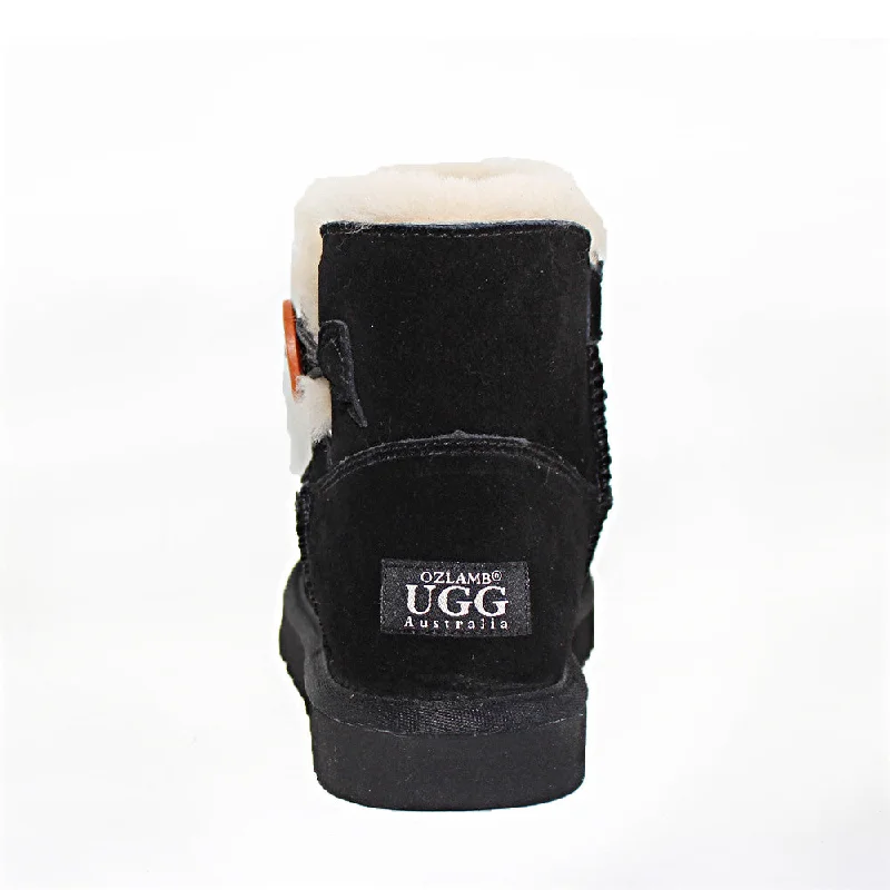 One Button Ugg Boot - Black