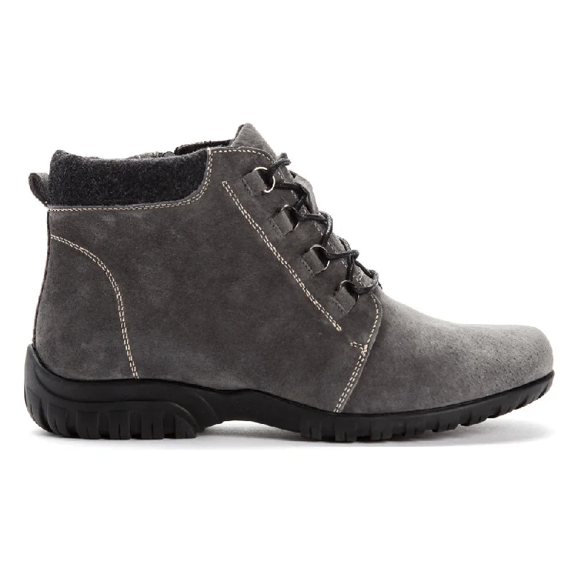 Propet Women's Delaney Suede Boots Grey