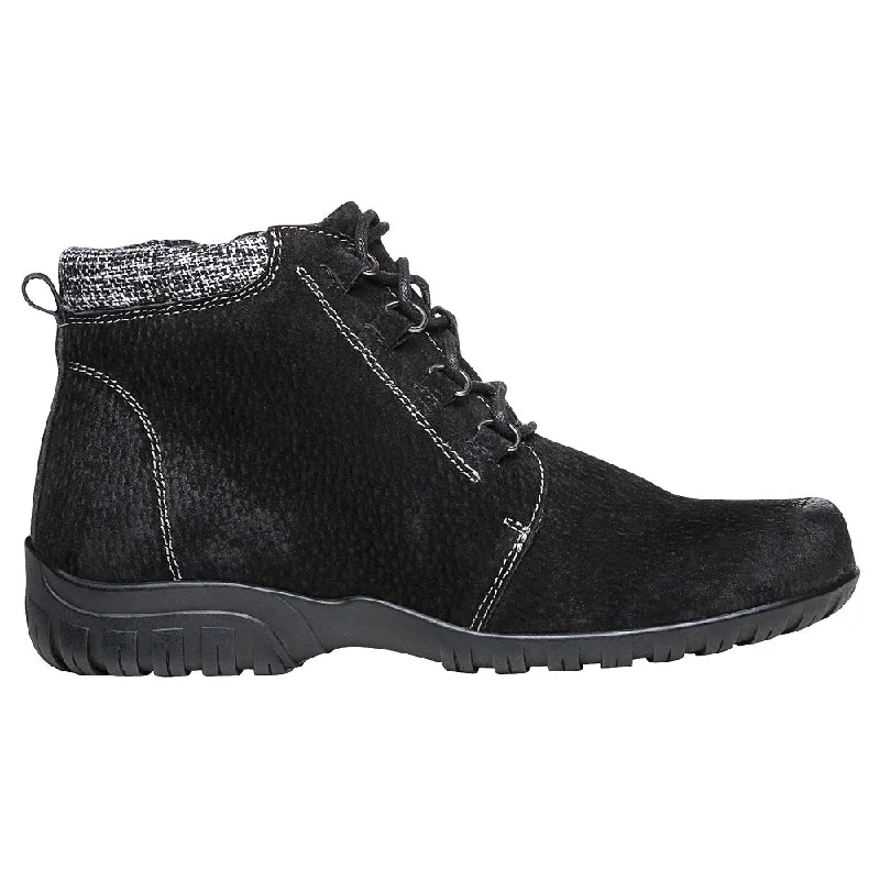 Propet Women's Delaney Suede Boots Black Suede