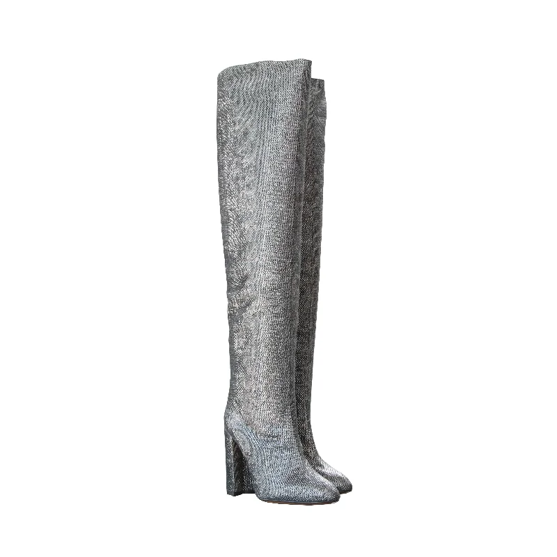 Pura Lopez Eclipse Sequins Over-the-knee Boots