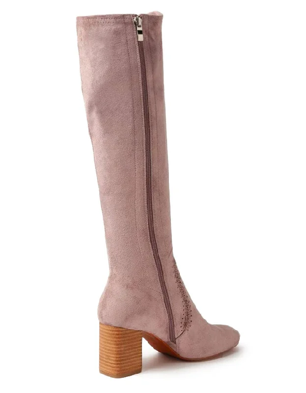 Sari Microsuede Boots Blush