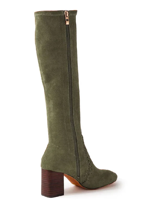 Sari Microsuede Boots Olive