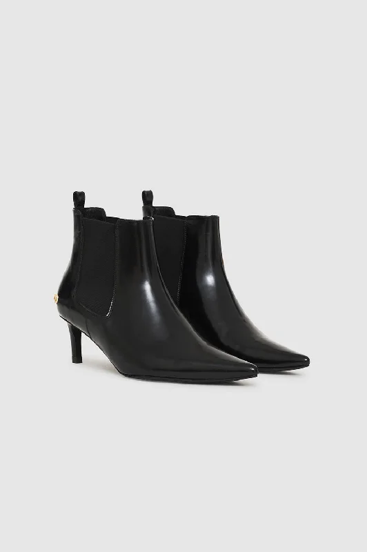 Stevie Boots - High-Shine Black