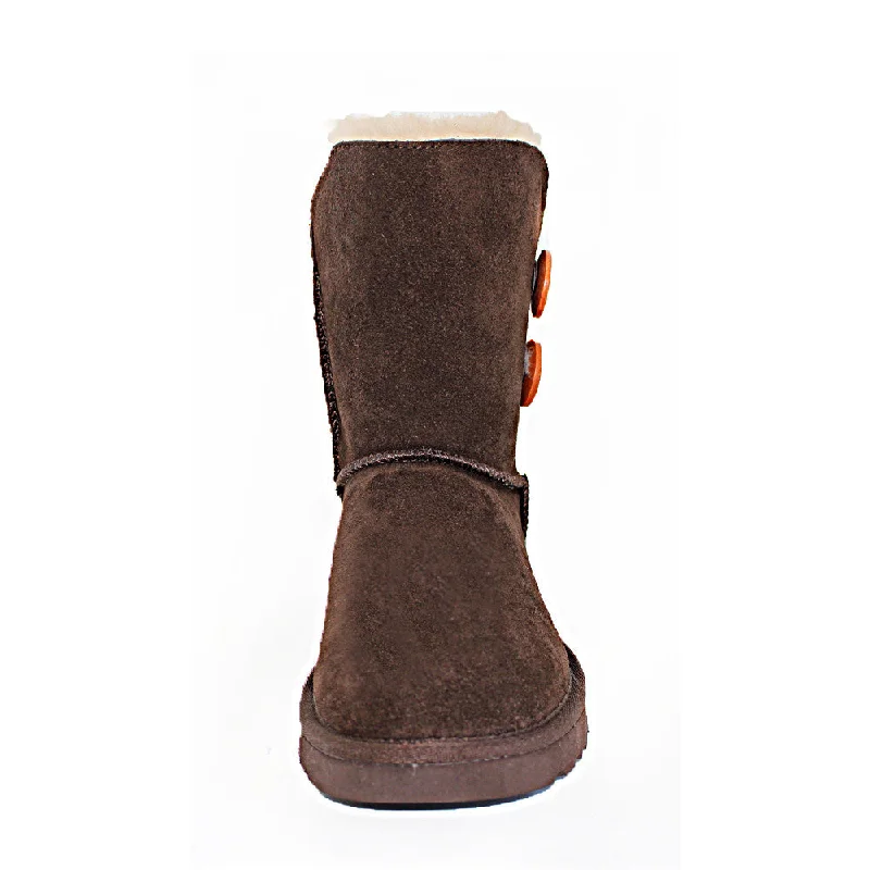 Two Button Ugg Boot - Chocolate