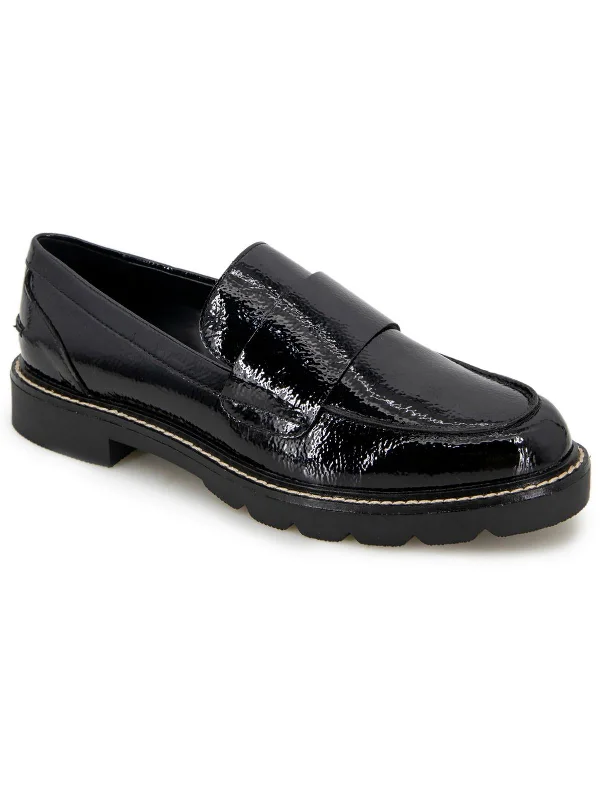 Franciss Loafer Womens Faux Leather Lugged Sole Loafers