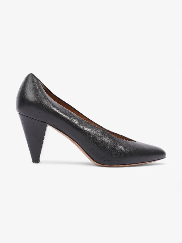 Isabel Marant Point Court 70 Black Leather EU 37 UK 4