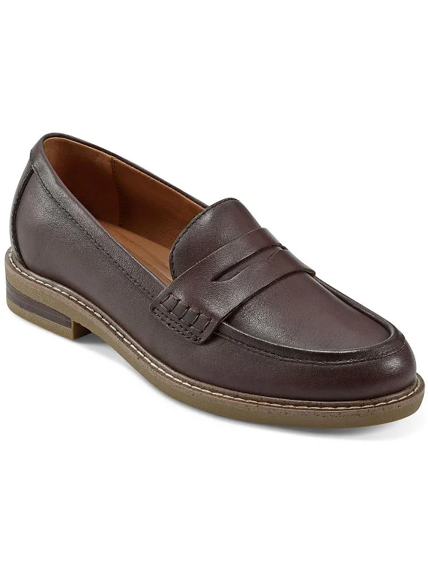 Javas Womens Leather Slip On Loafers