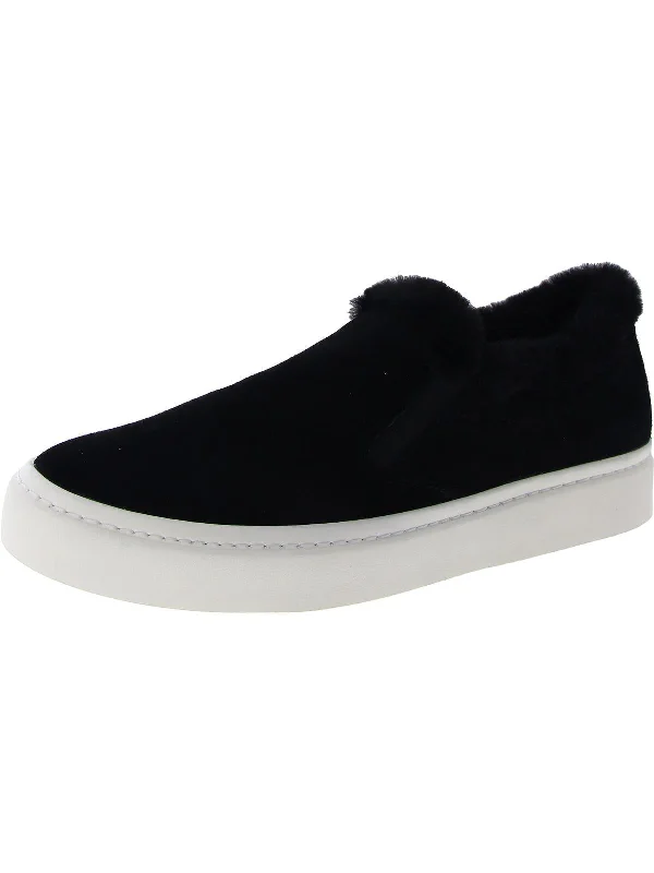 Lenore Womens Suede Slip On Flats