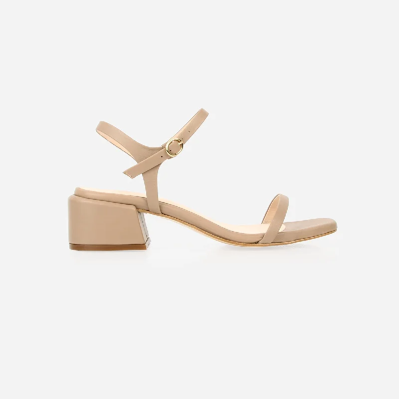 The Lindsay Heeled Sandal Biscotti