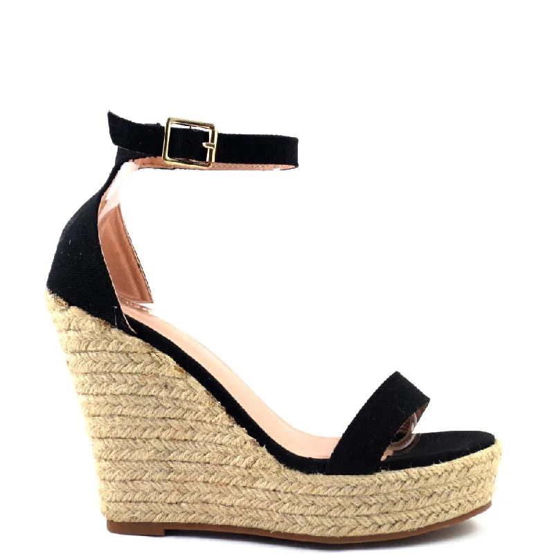 Forever Open Toe Ankle Strap Platform Espadrille Rope Wedges - Damita 16