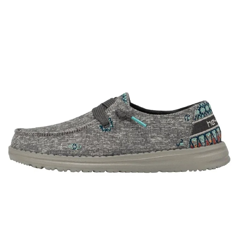 Women's Wendy Flora Shoes In Tulip Grey