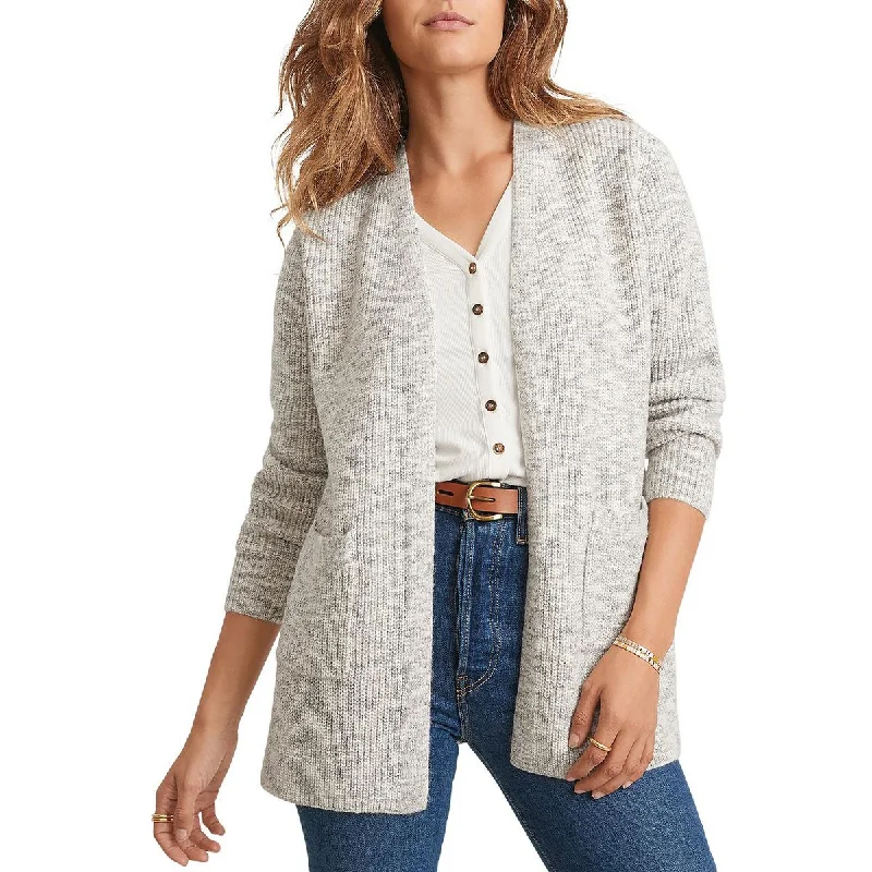 Marine Layer Womens Updated Cabin Heathered Open Front Cardigan Sweater