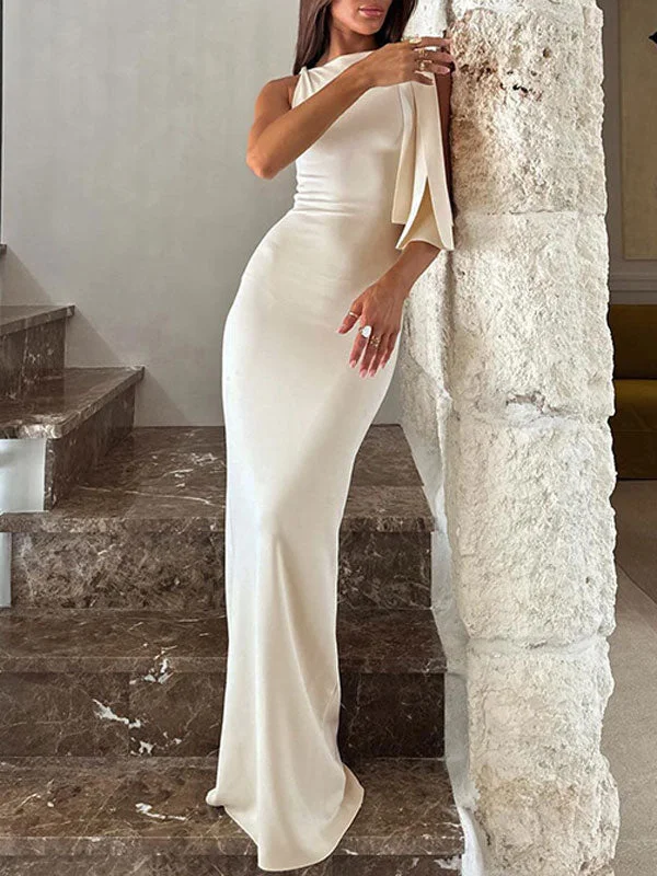 Crew Neck Sleeveless Long Maxi Dress