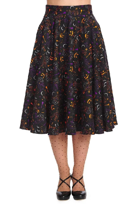 All Hallows Cat Swing Skirt